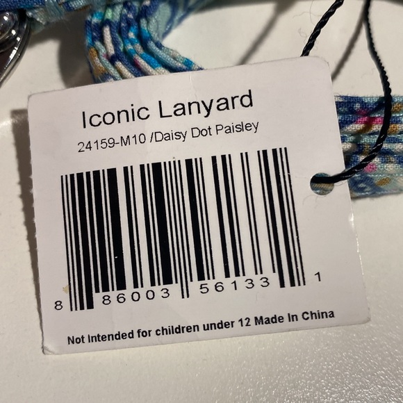 Vera Bradley skinny cotton lanyard daisy dot paisley - Picture 5 of 5